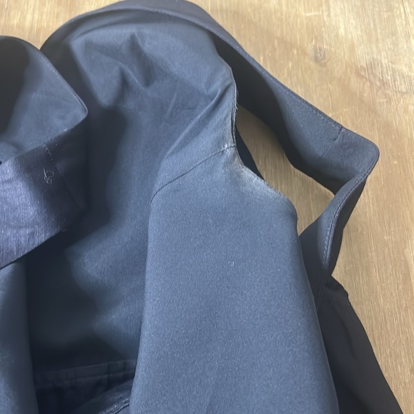 Banana Republic VNeck Sleeveless Tie Back Cropped Wide Leg Navy Jumpsuit Size 4 - Picture 11 of 17